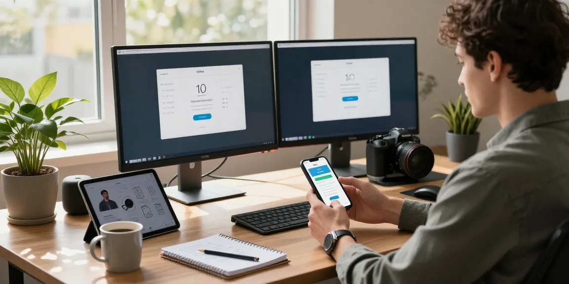 Identitätsüberprüfung mit itsme auf dem Smartphone in modernem Büro.