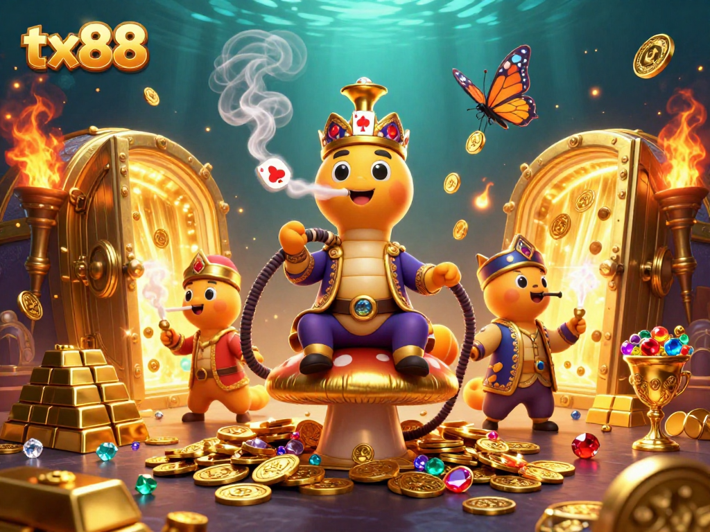 Experience thrilling casino action with tx88, featuring a vibrant 3D cartoon world of excitement.