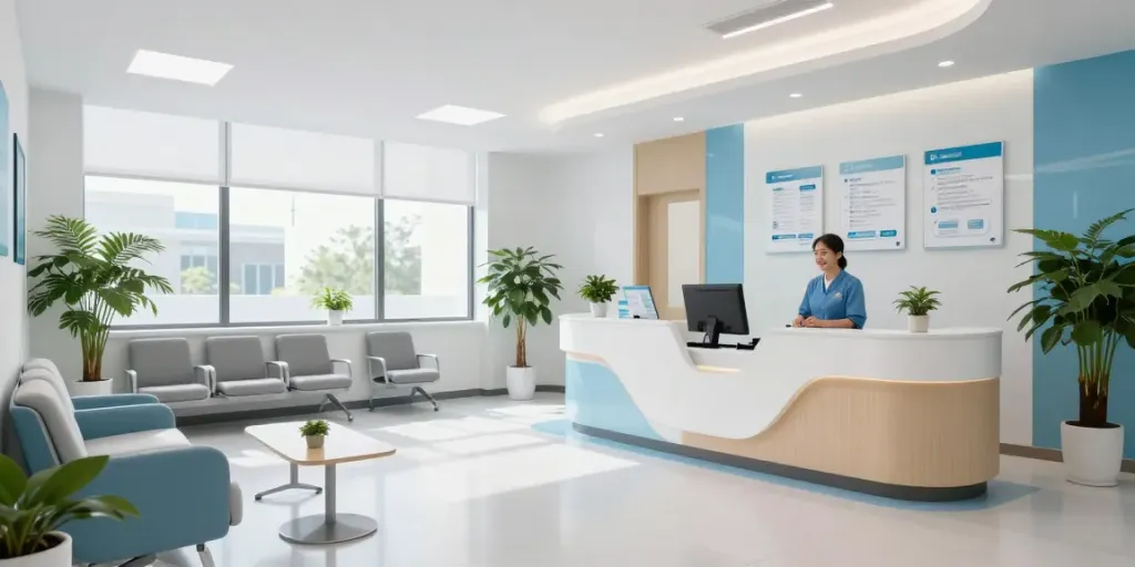 Schwarzkümmelöl in einer modernen Gesundheitsklinik zur Förderung der Patientenpflege.