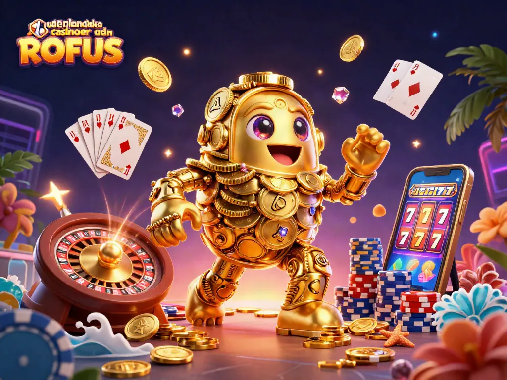 Experience the thrill of udenlandske casinoer uden ROFUS with a vibrant 3D casino scene packed with action.