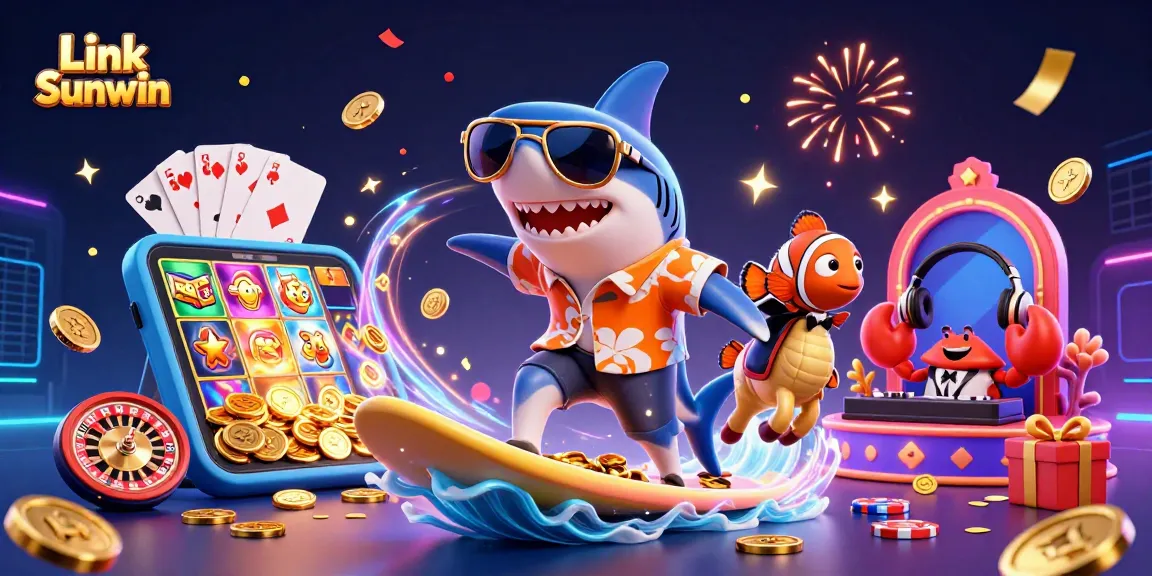 Play exciting games at Link Sunwin while enjoying colorful scenes filled with vibrant casino elements.