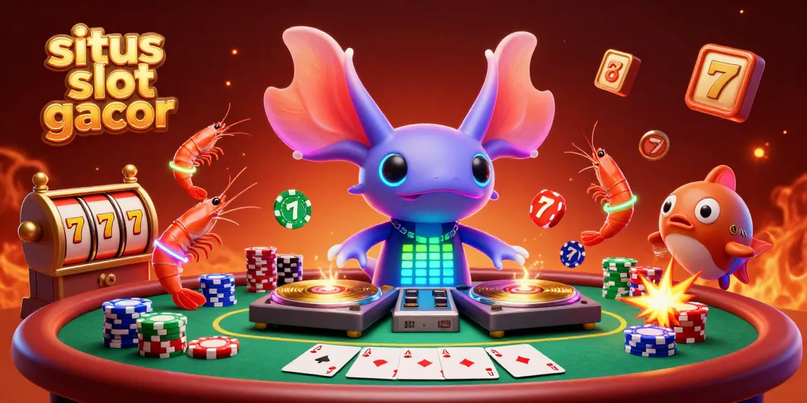 Join the fun at situs slot gacor with vibrant 3D characters enjoying a jackpot celebration.