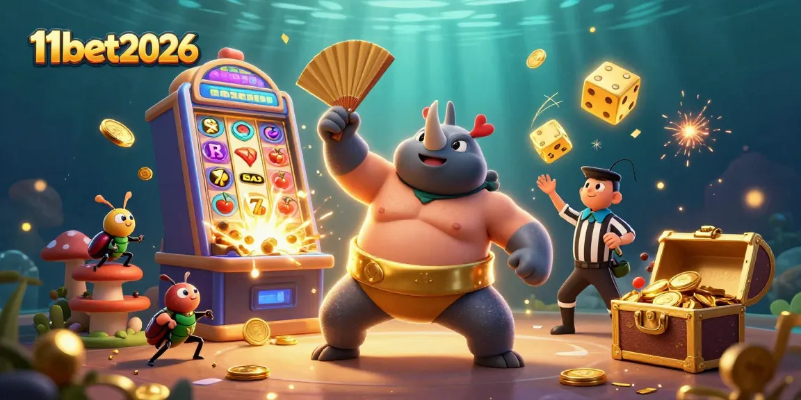 Experience the excitement of 11bet2026's vibrant casino scene, featuring a beetle sumo champion.
