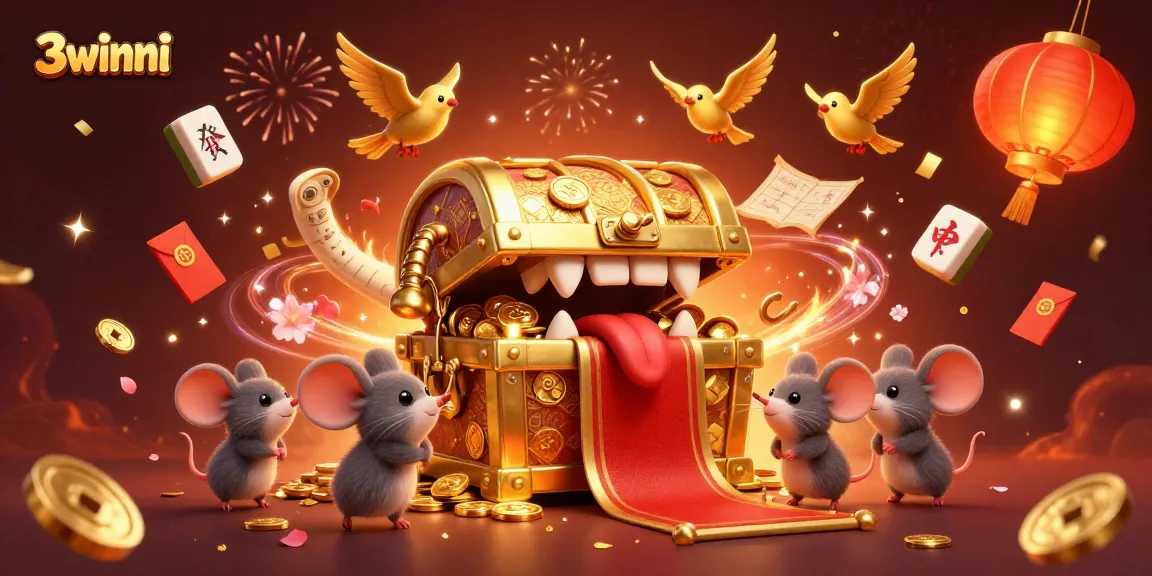 Experience thrilling online gaming with 3winni's golden treasure chest and magical game elements.