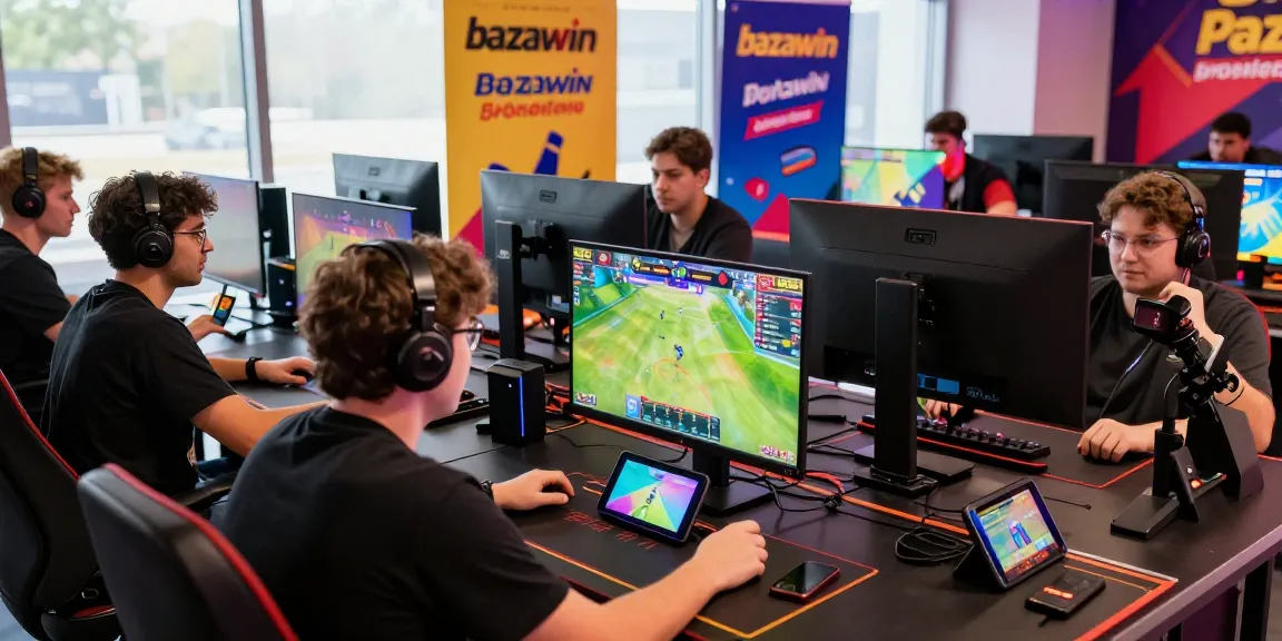 Exciting bazawin promotion scene with players engaged in online betting and gaming activities, highlighting diverse gaming experiences.