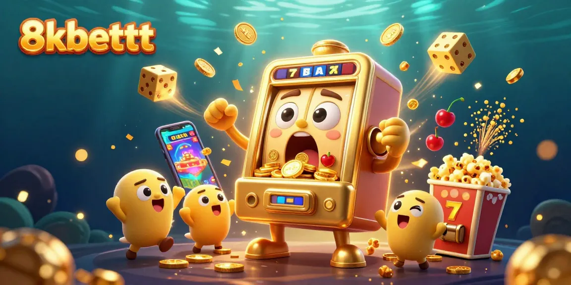 Celebrate your wins at 8xbetttt with vibrant slot machines and a jackpot burst!