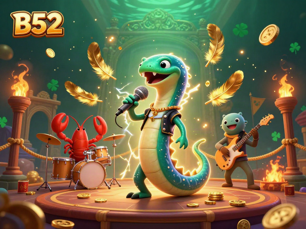 Experience the vibrant underwater gambling scene at B52 with an electric DJ eel and musical sea creatures.