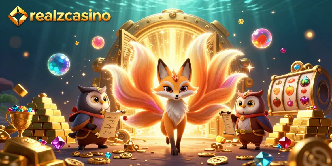 Gewinne groß bei realzcasino mit bunten Spielautomaten und einem magischen Fuchsgeist!