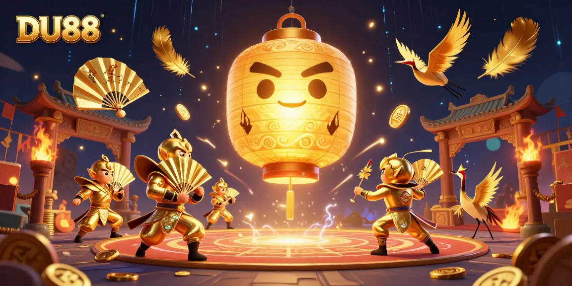 Experience thrilling gameplay at DU88 with golden lantern spirits in an exciting casino scene.