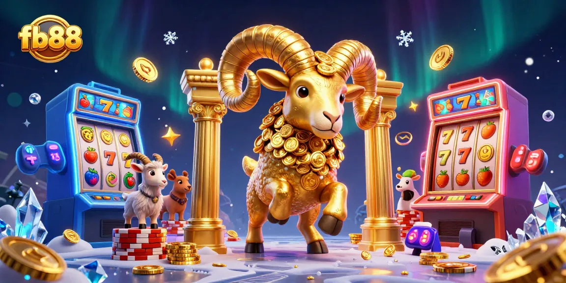 Experience the excitement of fb88's casino slots with captivating golden ram and vibrant machines.