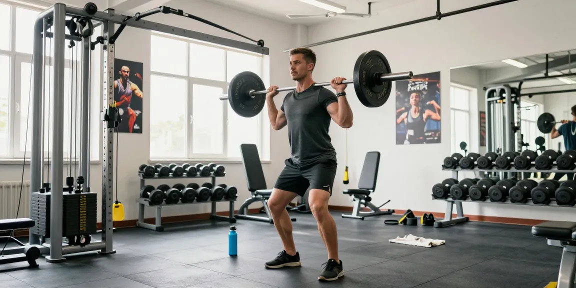 Utionon Steroids Shop Demonstration eines Fitnessstudios mit einem Athleten, der Gewichte hebt