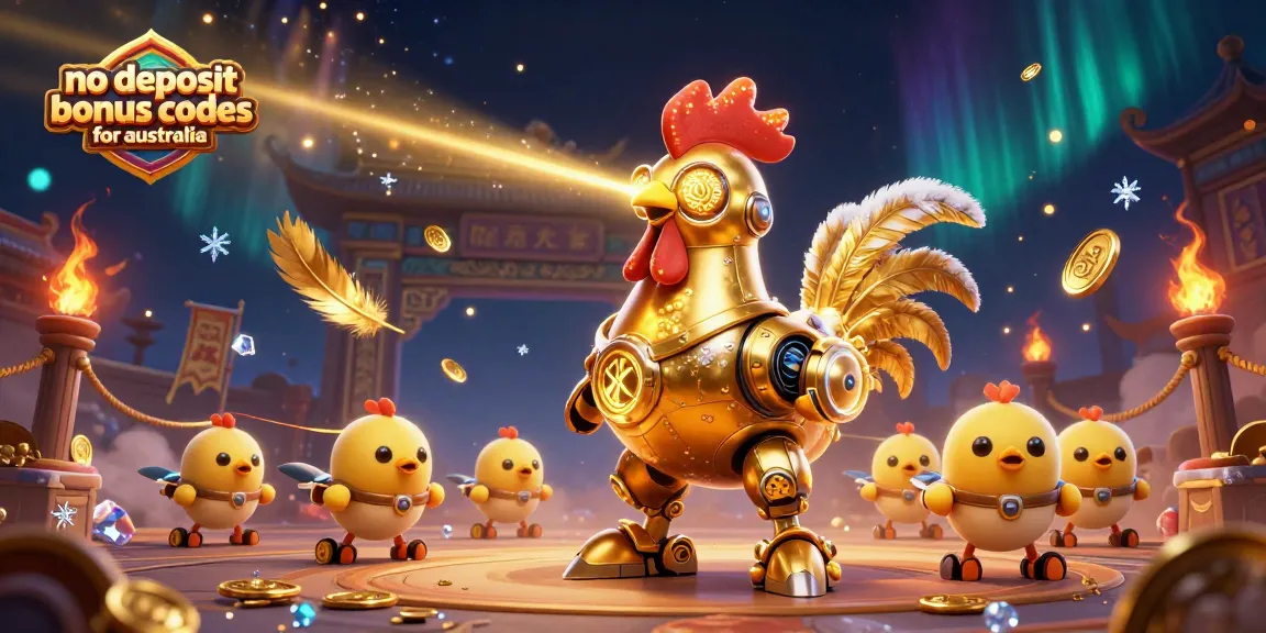 No deposit bonus codes for australia showcased with vibrant 3D characters and dynamic casino elements