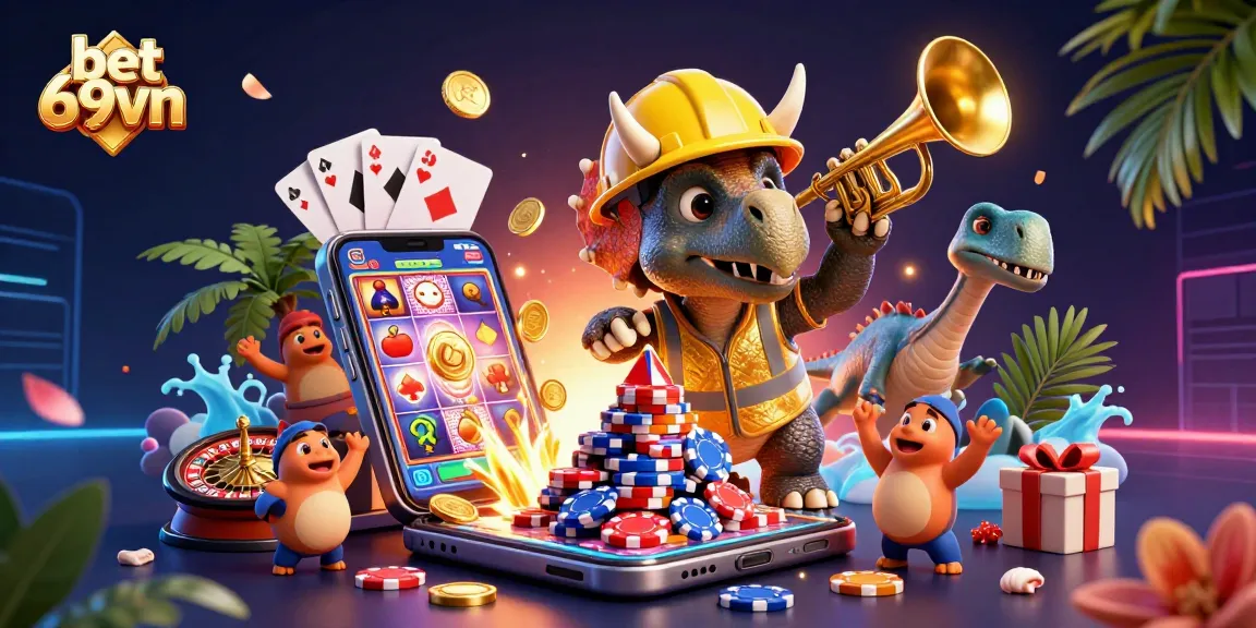 Experience winning thrills with bet 69vn through an exhilarating casino illustration.