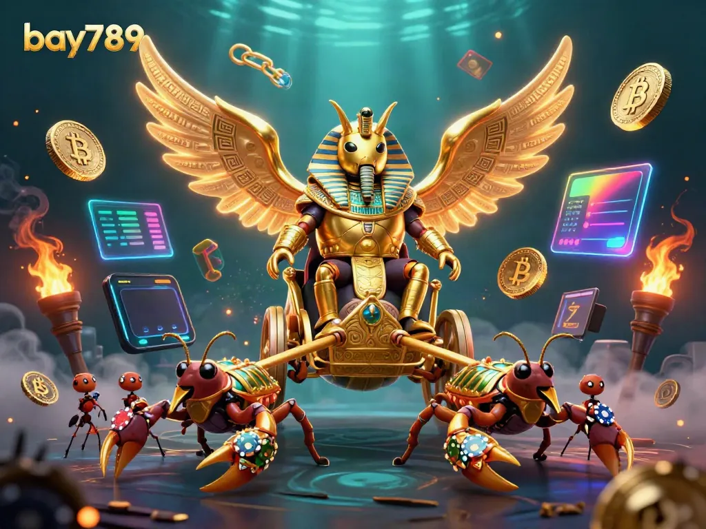 Experience bay789's thrilling gaming atmosphere with vibrant characters and dynamic casino elements.