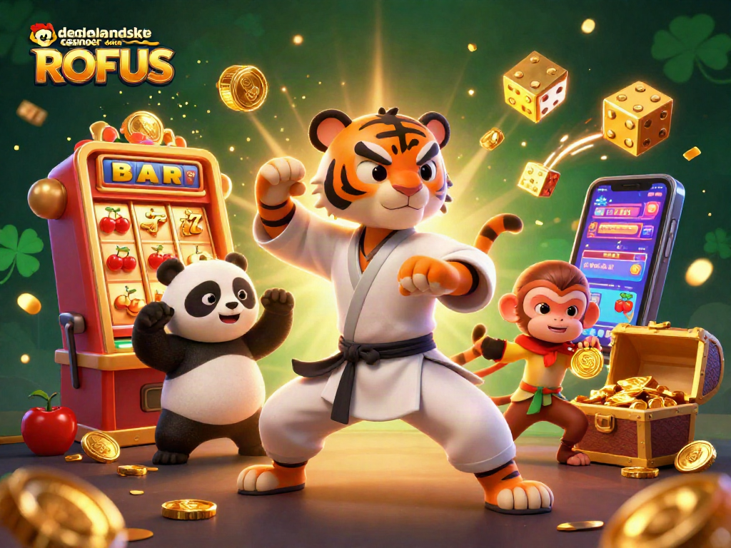 Engage with udenlandske casinoer uden ROFUS through this vibrant gaming scene depicting action and excitement.