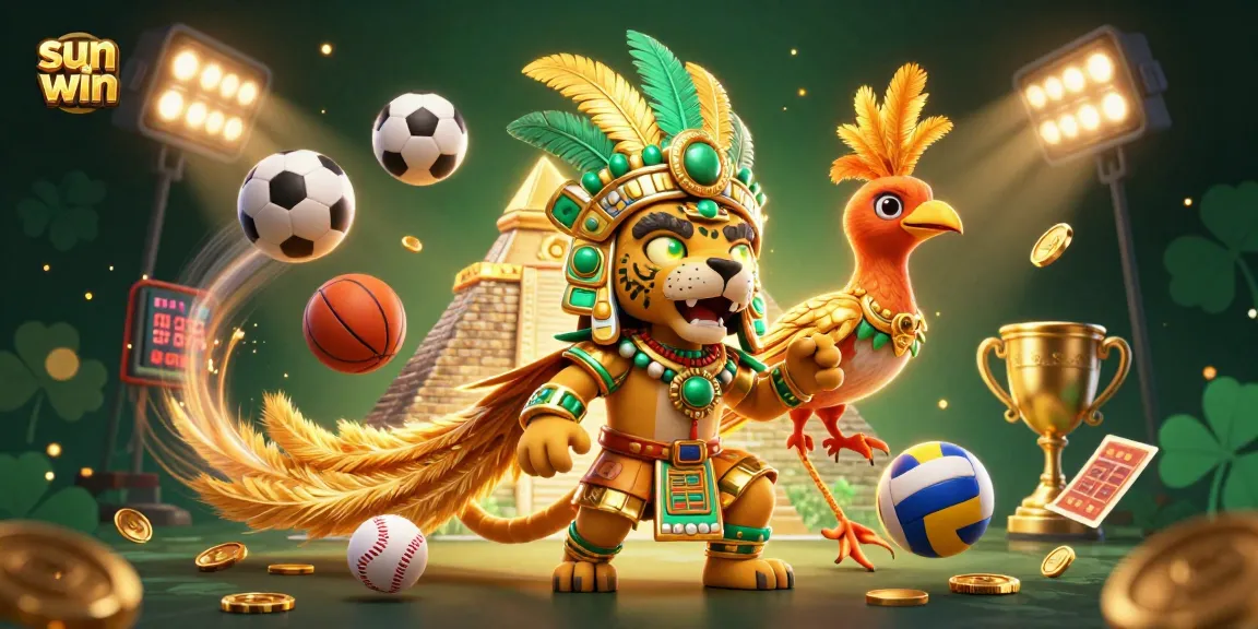 Experience the thrill of sun win casino gaming with vibrant characters and dynamic sports elements.