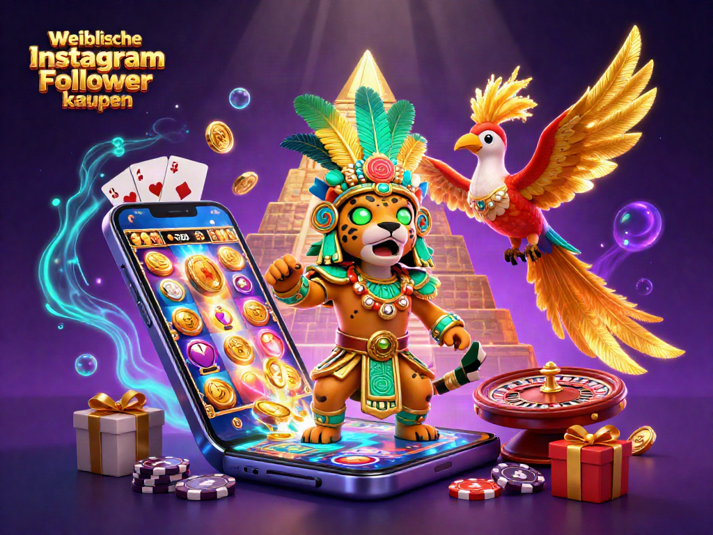 Weibliche Instagram-Follower kaufen und im Casino gewinnen mit einem 3D-Jaguarpriester.