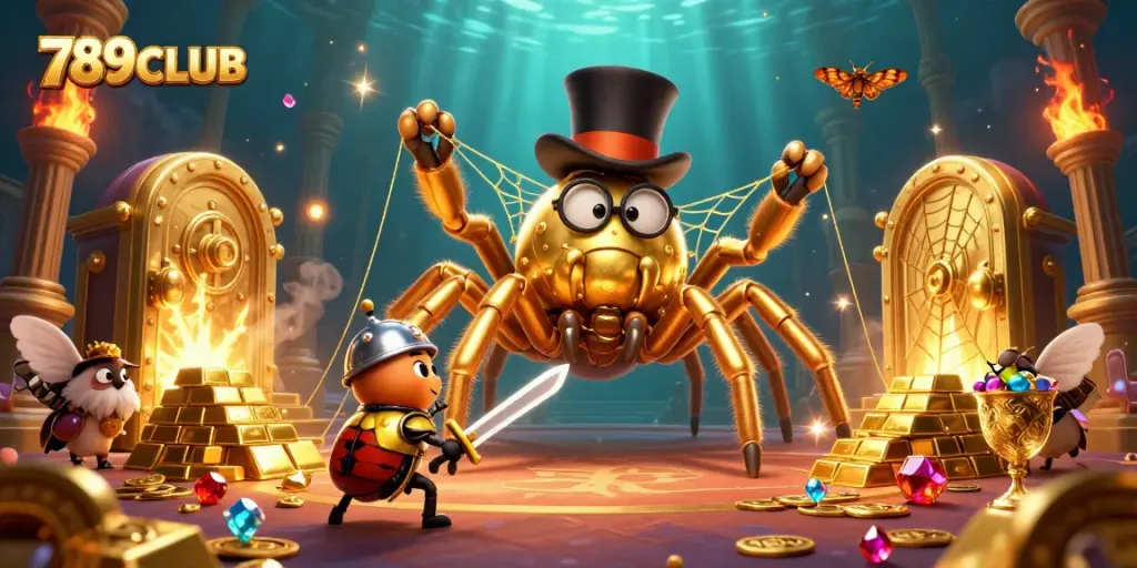 Join the excitement at 789CLUB with vibrant treasure-filled casino action featuring iconic characters.