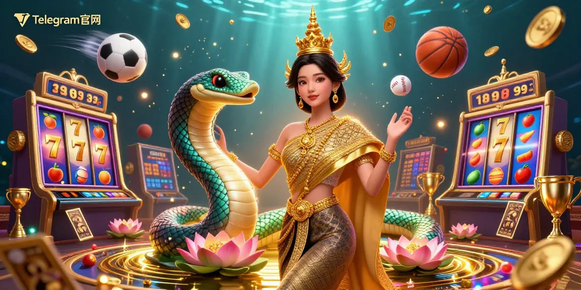 通过这幅精彩的3D插图，体验Telegram官网的激动人心的赌场游戏，充满动感元素。