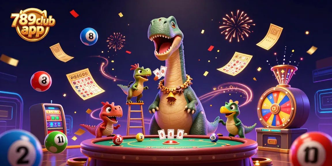Engage with the thrilling 789club app in a vibrant casino scene featuring dynamic characters and game elements.