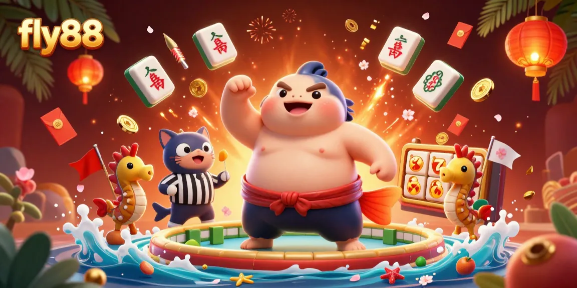 Experience excitement with fly88 in an underwater casino scene with vibrant characters and game elements.