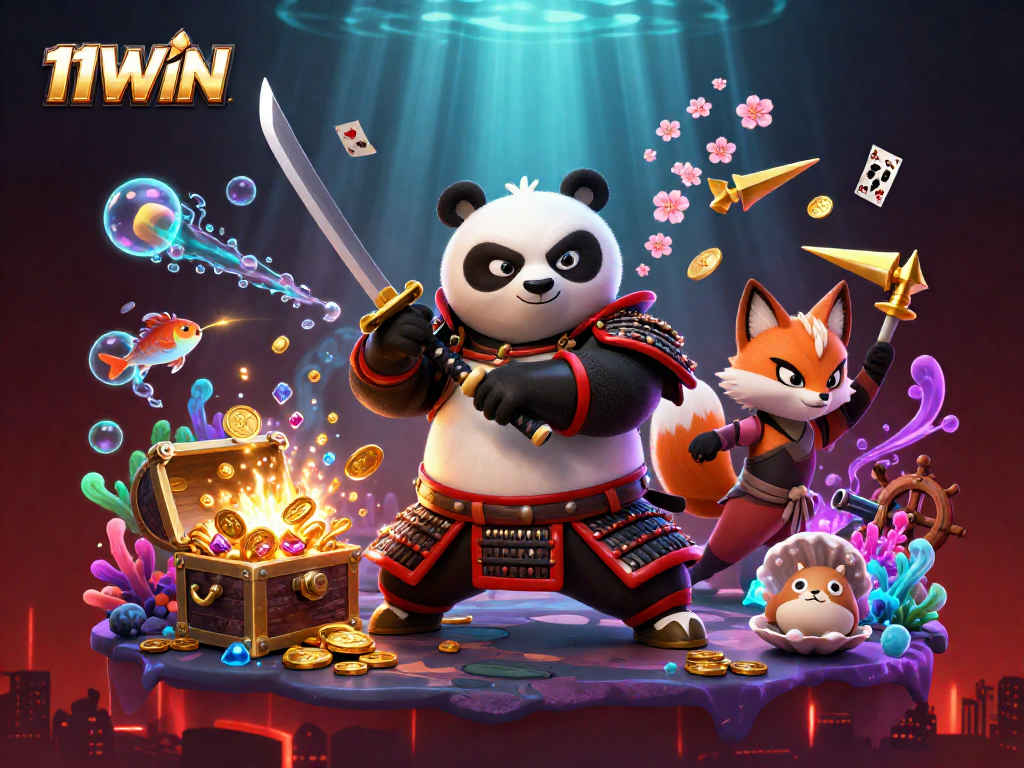 Experience thrilling gameplay at 11WIN with samurai panda, ninja fox, and magical tanuki.