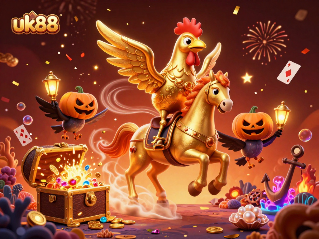 Engage with uk88's vibrant casino scene featuring unique characters and magical elements.