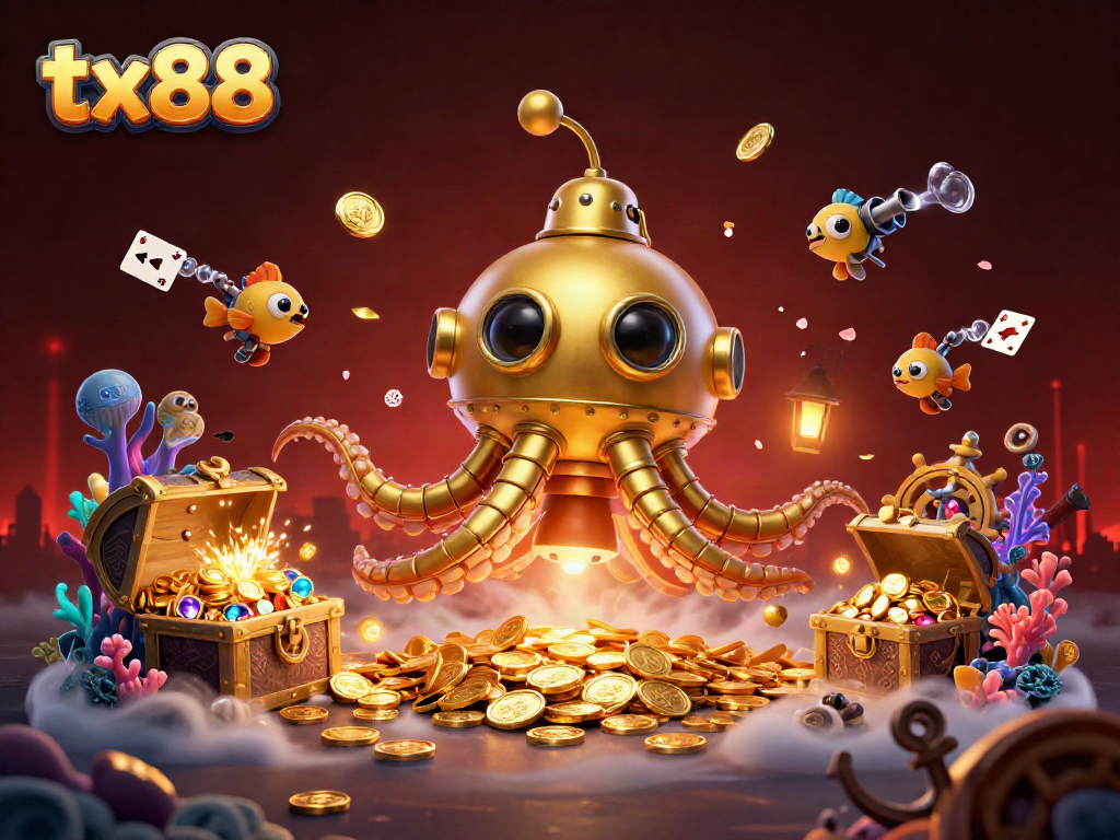 Experience thrilling gameplay at tx88 with a captivating underwater treasure hunt filled with coins and gems.
