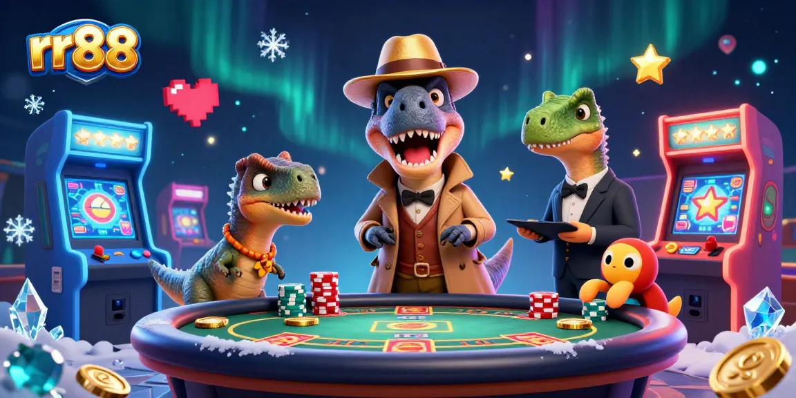 rr88 players strategizing wins at a blackjack table surrounded by vibrant casino themed elements
