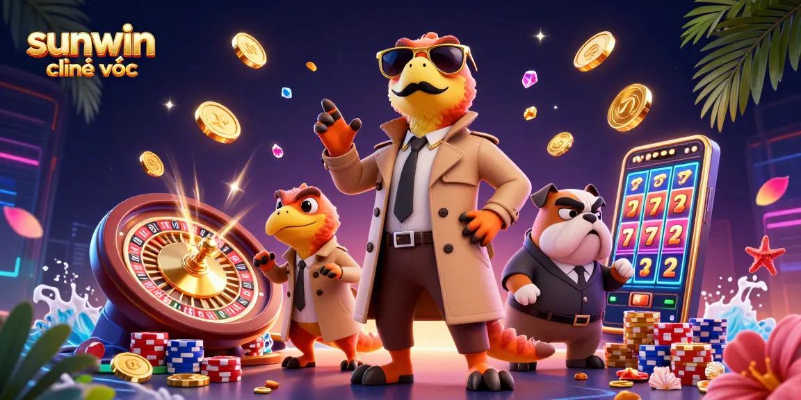 Experience sunwin chính thức with animated raptors entering a VIP casino lounge, rich with gambling elements.