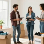 Entrümpelung Mieter: Paar räumt ihre Wohnung mit professioneller Unterstützung auf